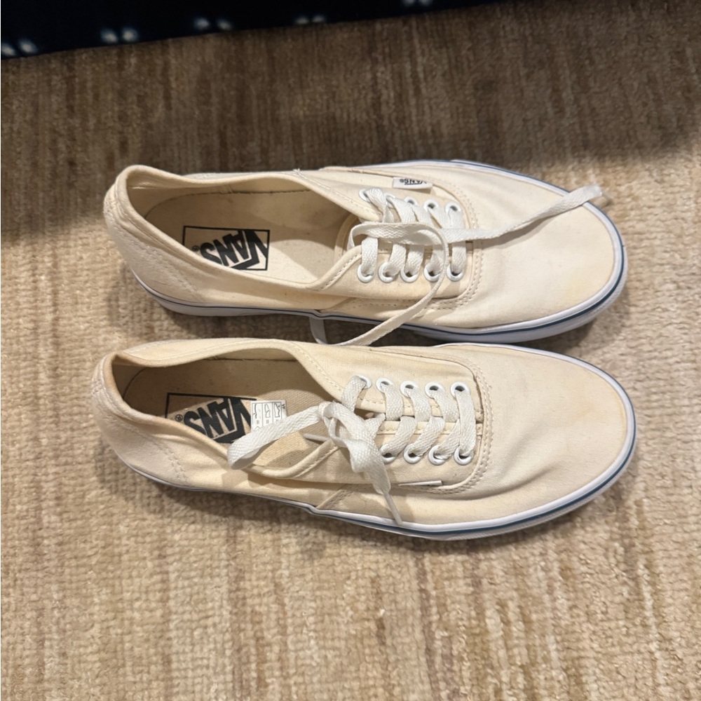 Off white vans, never worn outside
